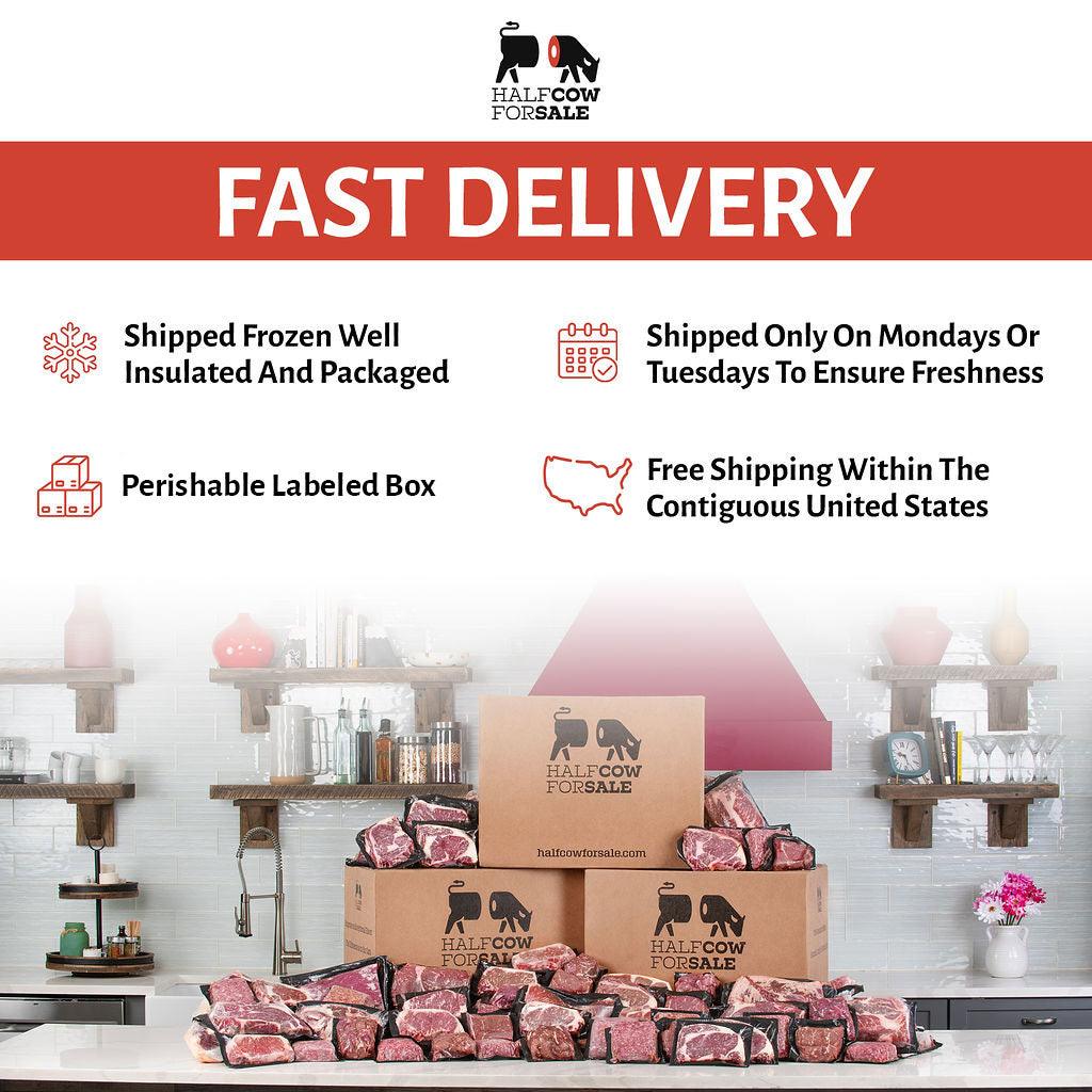 half cow sample delivery