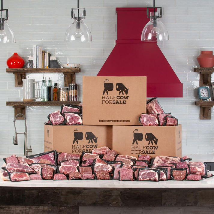 Buy 1/2 a Cow Online - Grass-Fed 100% American Angus