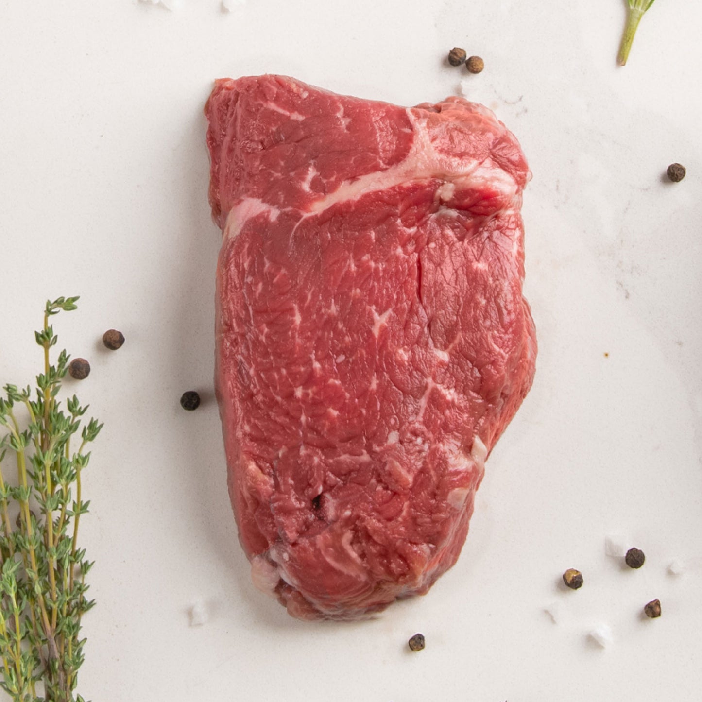 Dry-Aged Bulk Sirloin Steaks Grass Fed Grain Finish 100% American Black Angus